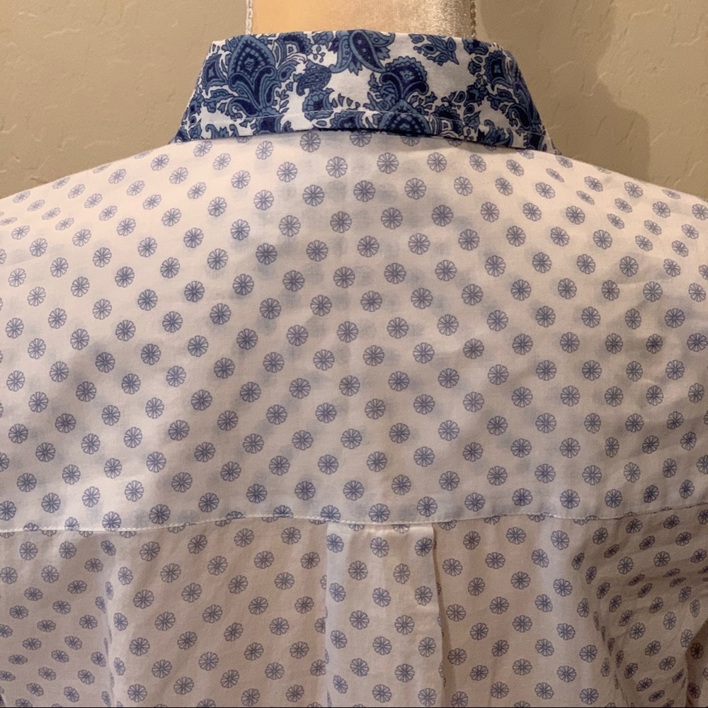 Seven7 Blue and White Button Down Shirt - Picture 5 of 8